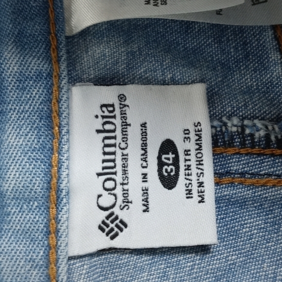 Columbia Sportswear Bonehead Outdoors med wash fade denim jeans 34/30 - Picture 5 of 11